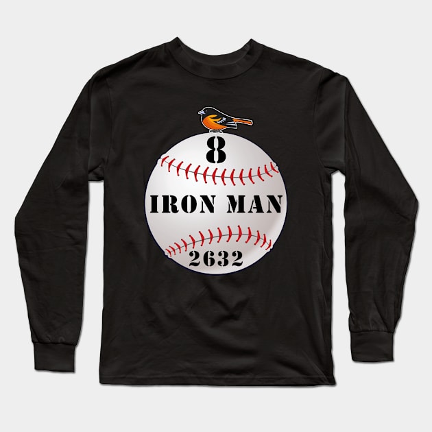 ⚾ Iron Man Consecutive Game Record Oriole Baseball Long Sleeve T-Shirt by Pixoplanet